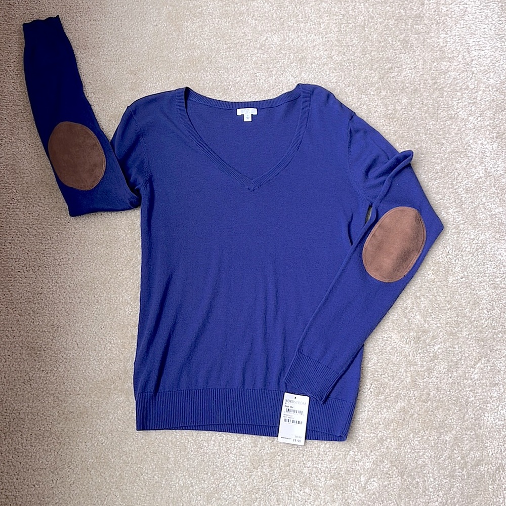 Nordstrom Small Navy V-neck Sweater
